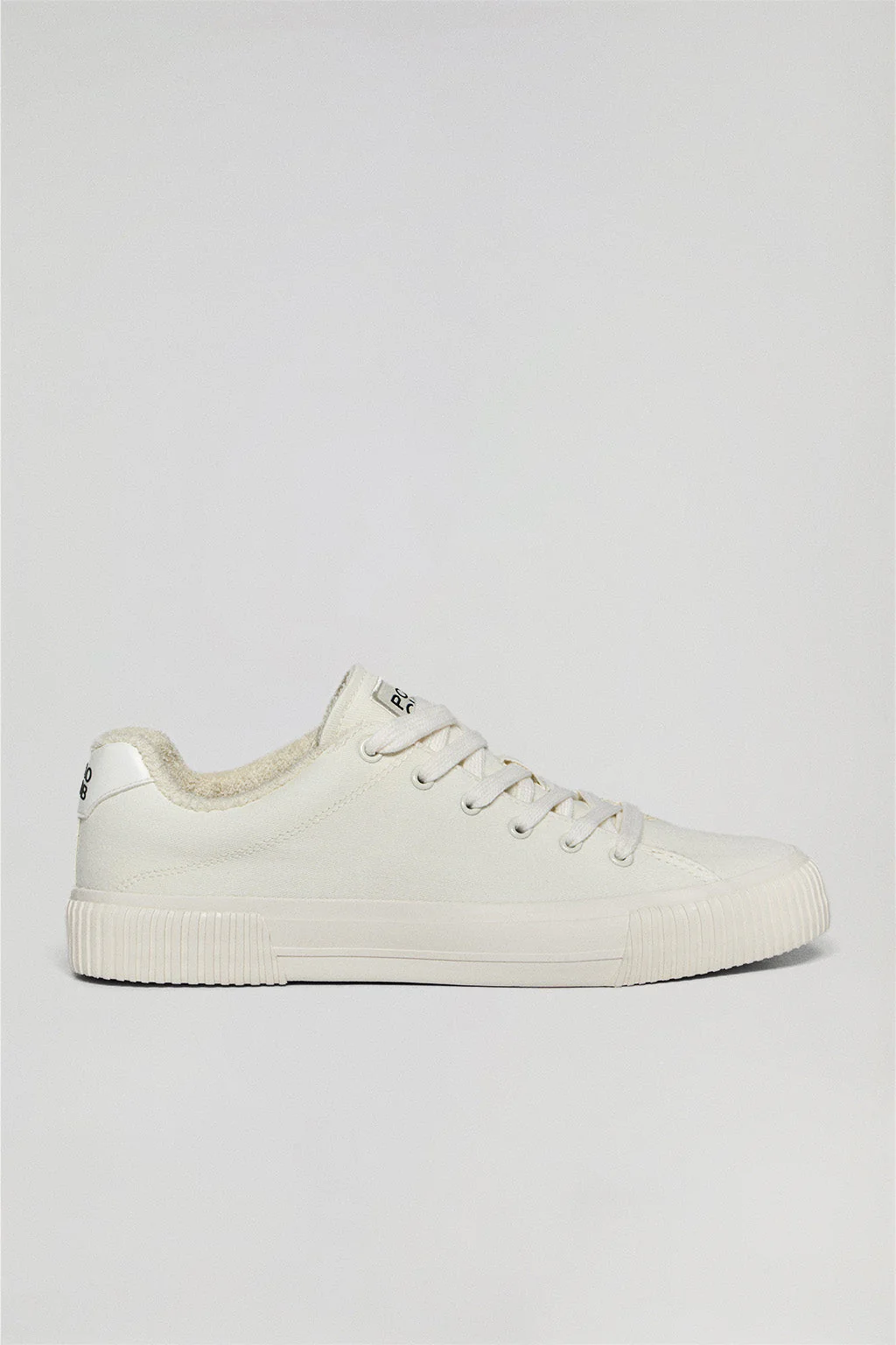 White Habana canvas women trainers with Polo Club details - Image 5