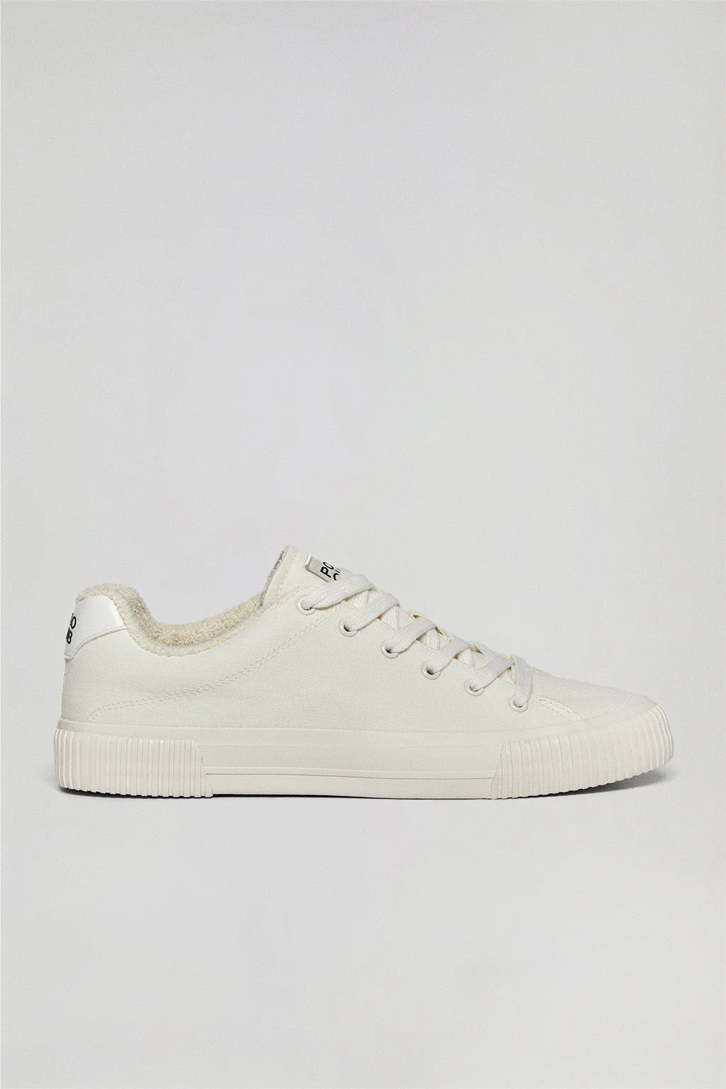 White Habana canvas trainers with Polo Club details for men - Image 5