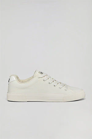 White Habana canvas trainers with Polo Club details for men - Image 6