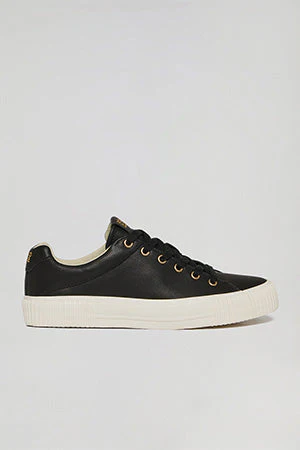 Black faux-leather Habana women trainers with Polo Club details - Image 6