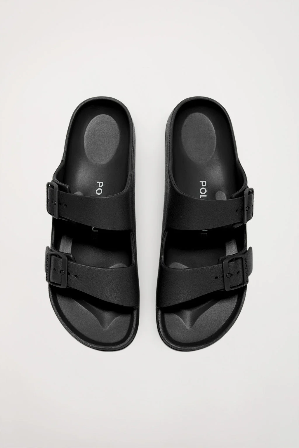 Black bio sandal with buckles for women - Image 3