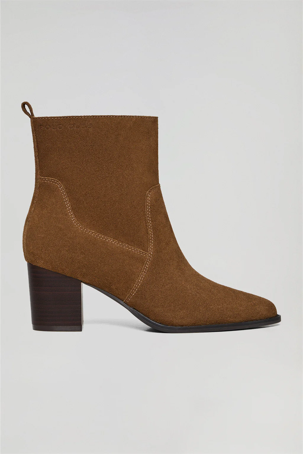 Brown Ryta suede ankle boots with Polo Club logo - Image 5