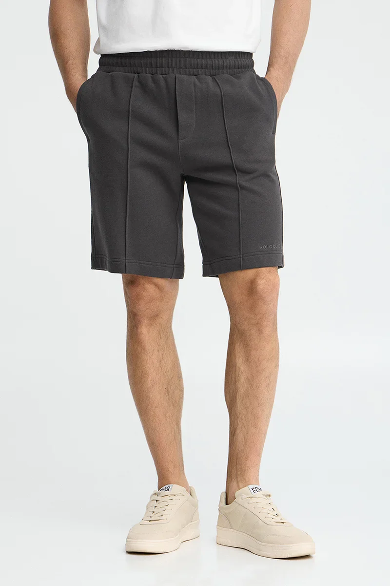 Dark-grey jogger shorts with Polo Club logo - Image 2