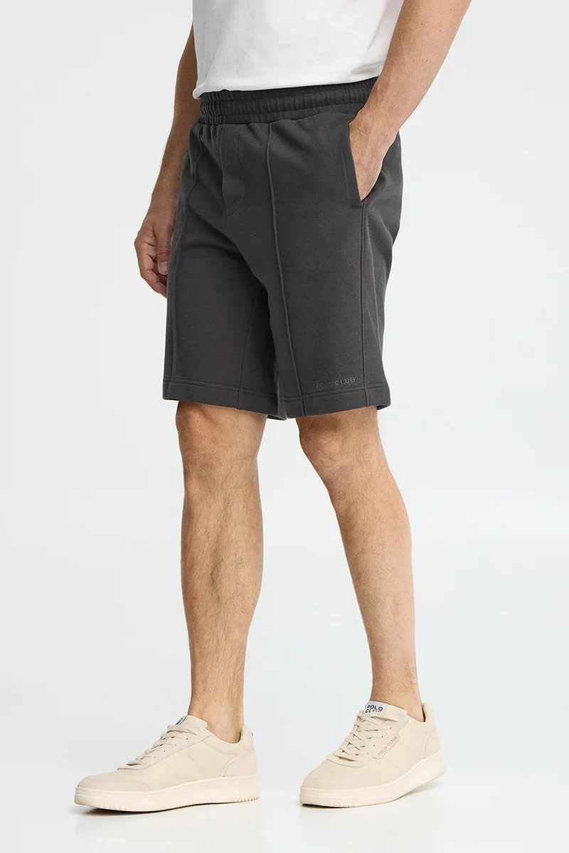 Dark-grey jogger shorts with Polo Club logo - Image 3
