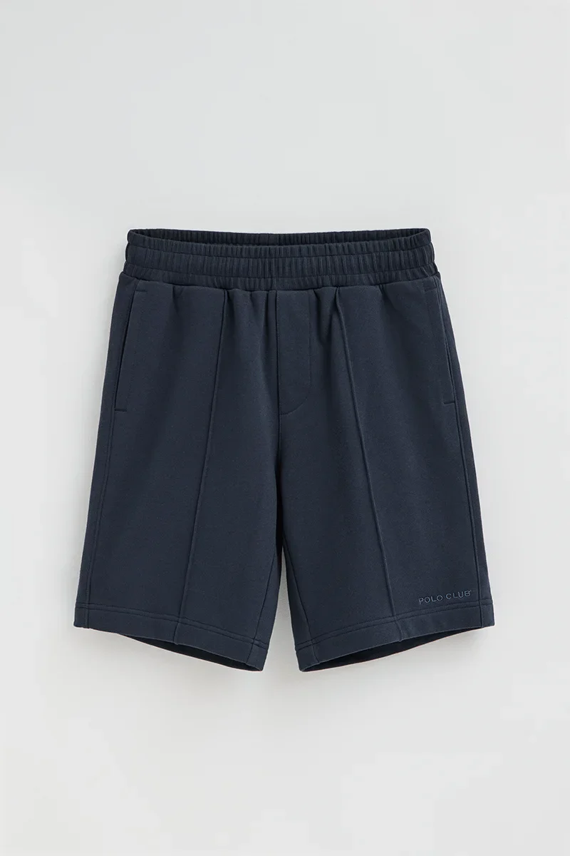 Navy-blue jogger shorts with Polo Club logo - Image 4