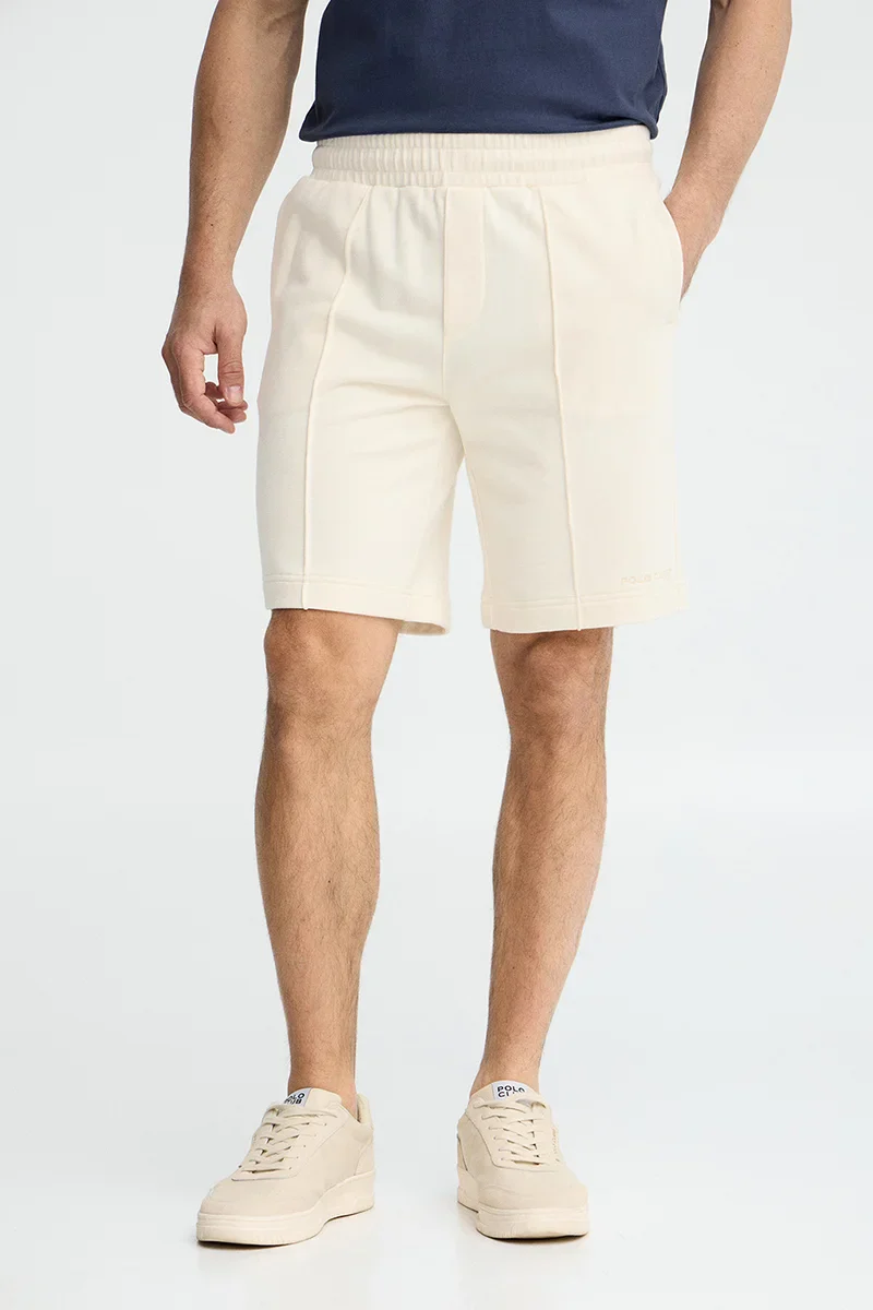Nude jogger shorts with Polo Club logo - Image 2