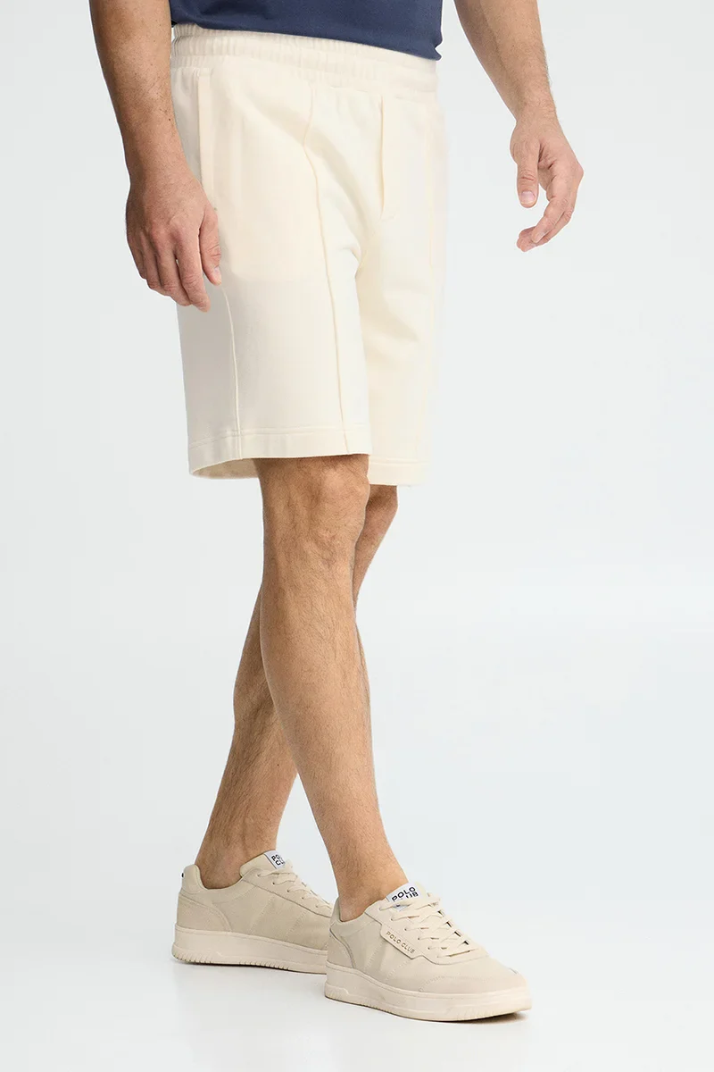 Nude jogger shorts with Polo Club logo - Image 3