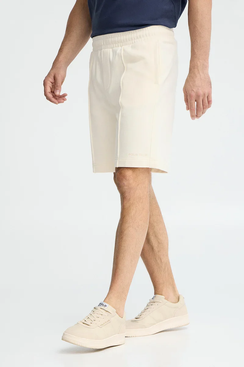 Nude jogger shorts with Polo Club logo - Image 4