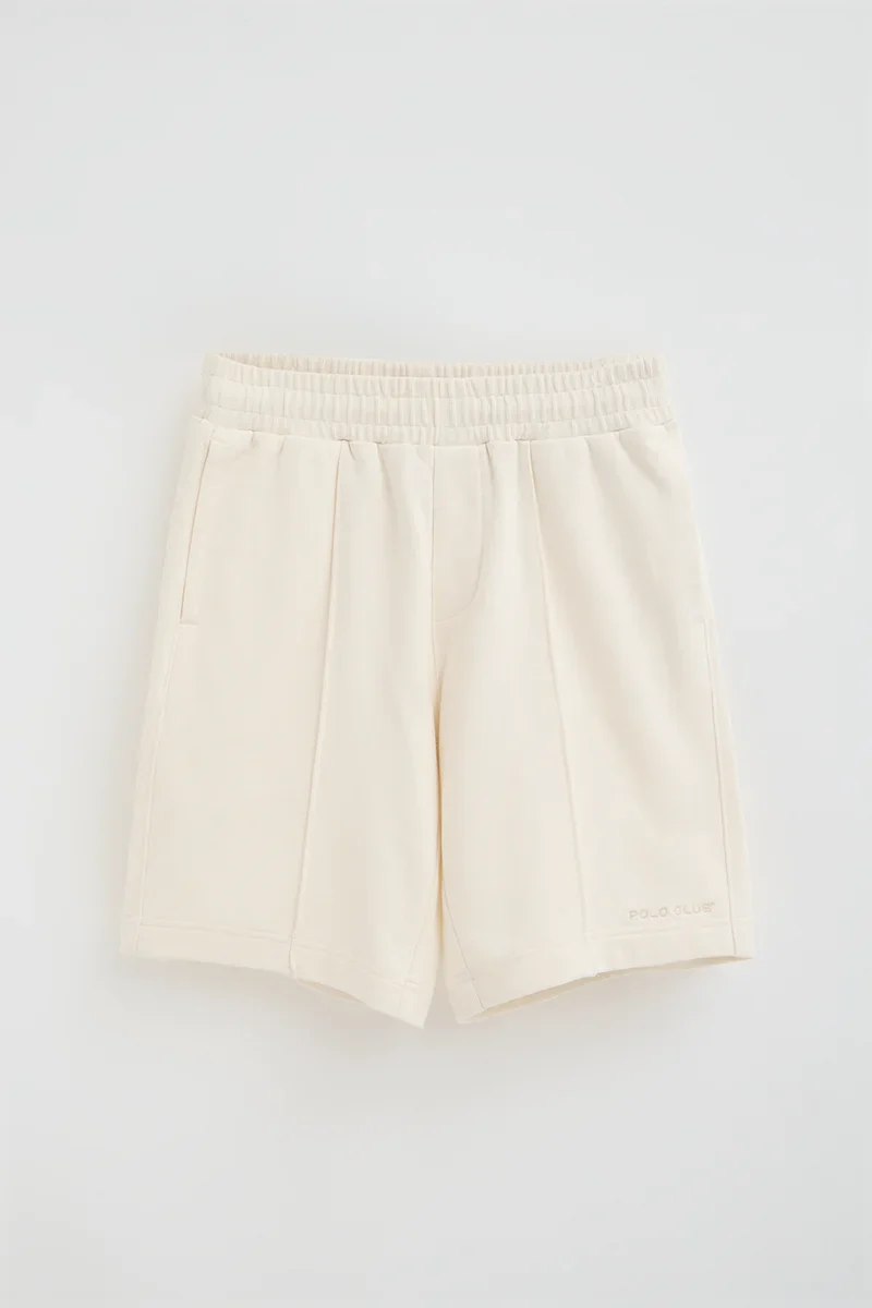 Nude jogger shorts with Polo Club logo - Image 9