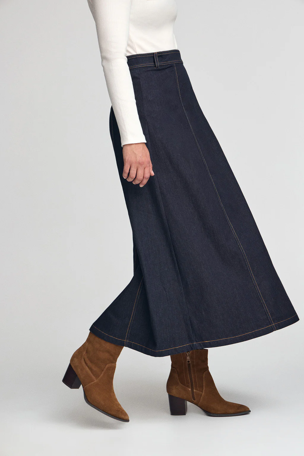 Blue denim skirt Alisa with Polo Club details - Image 3