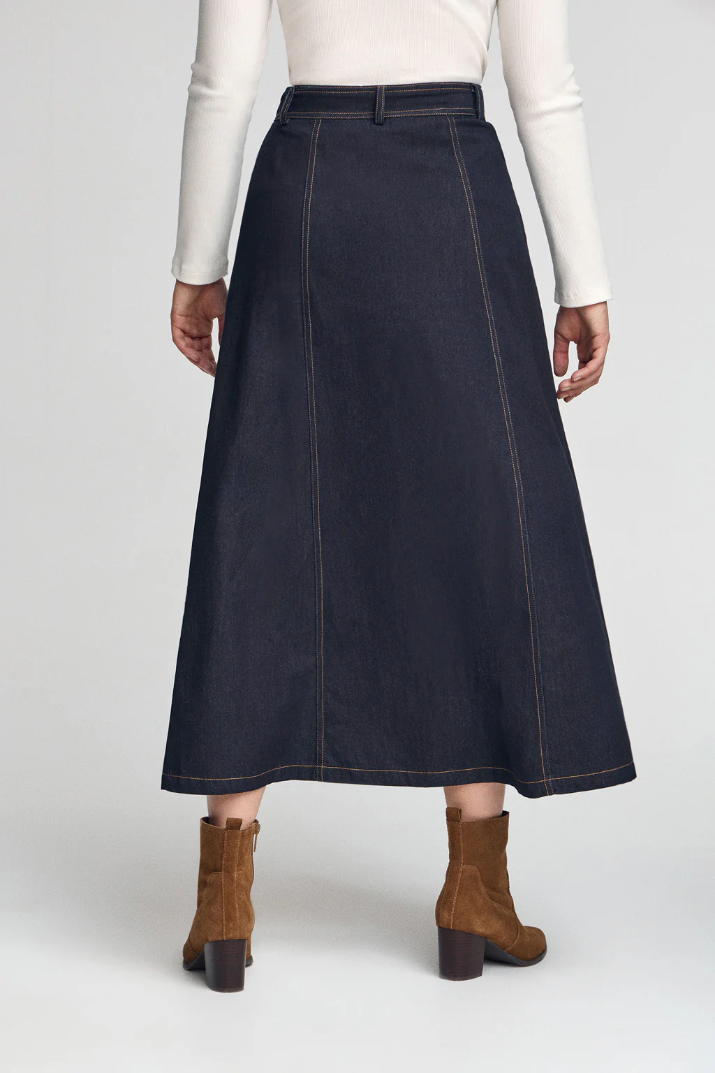 Blue denim skirt Alisa with Polo Club details - Image 5