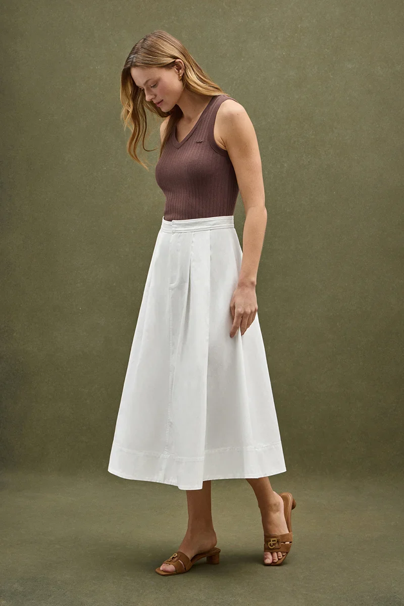 White long pleated skirt Polo Club