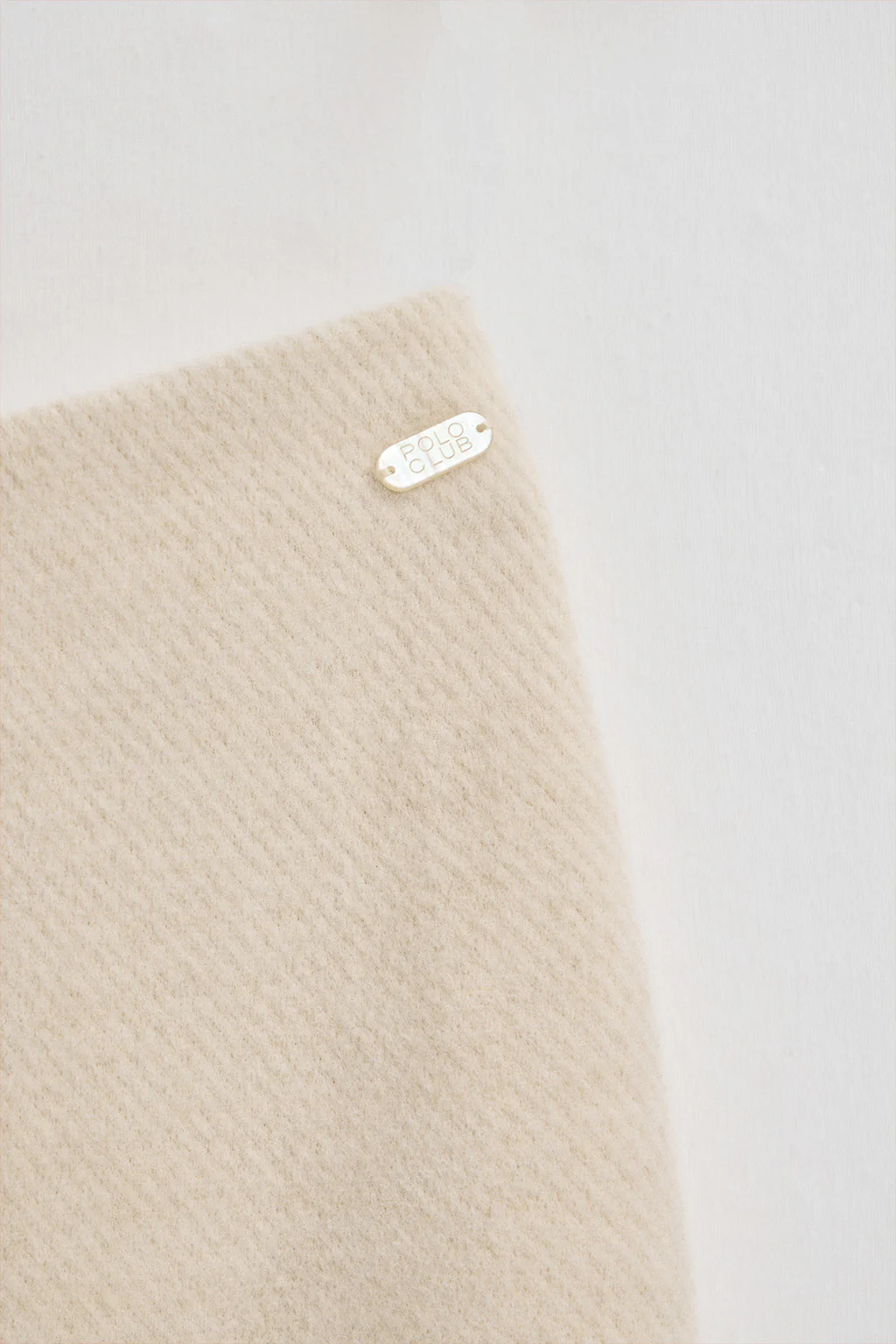 Nude wool skirt Aria with Polo Club details - Image 7