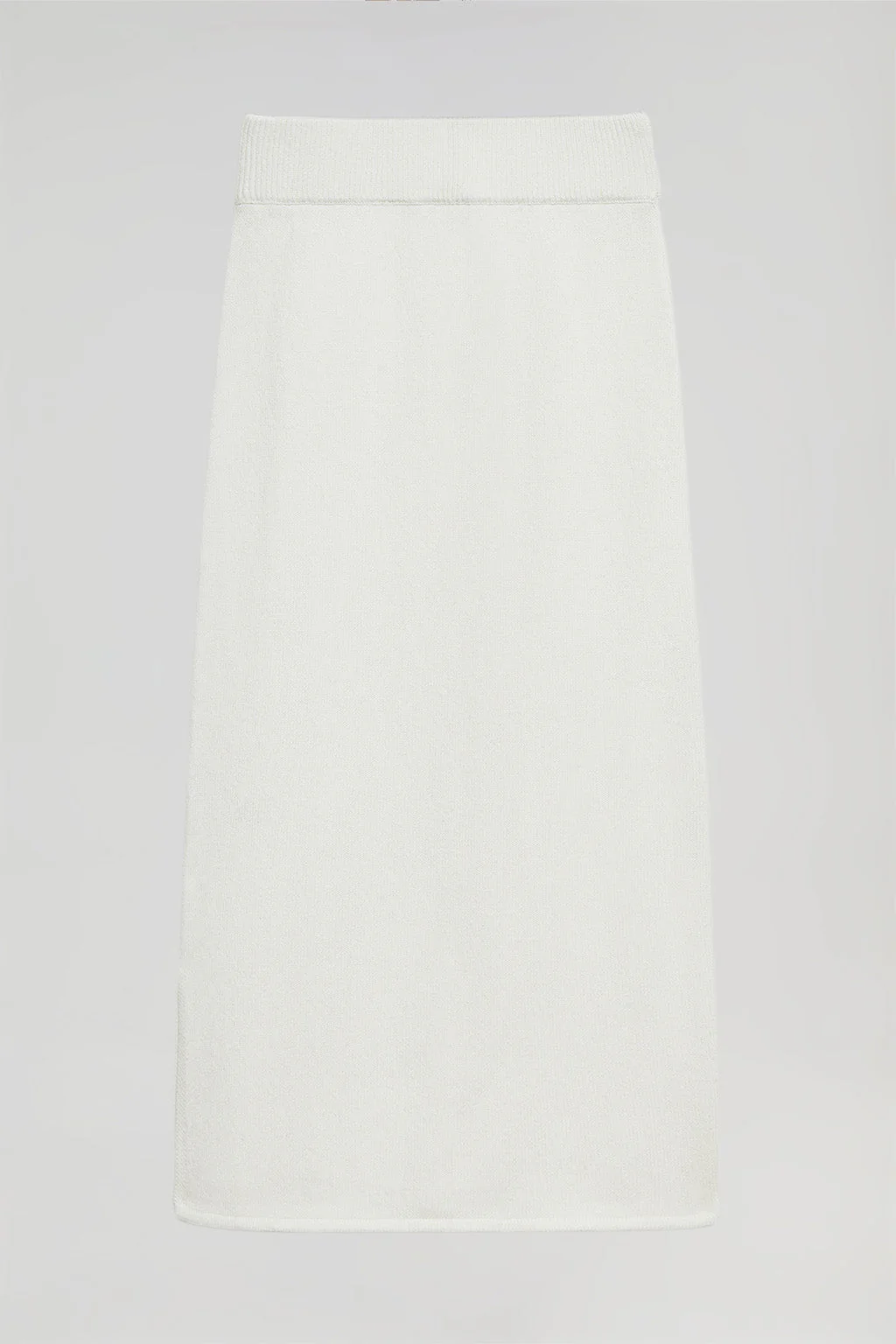 Beige knit midi skirt with Polo Club detail - Image 5
