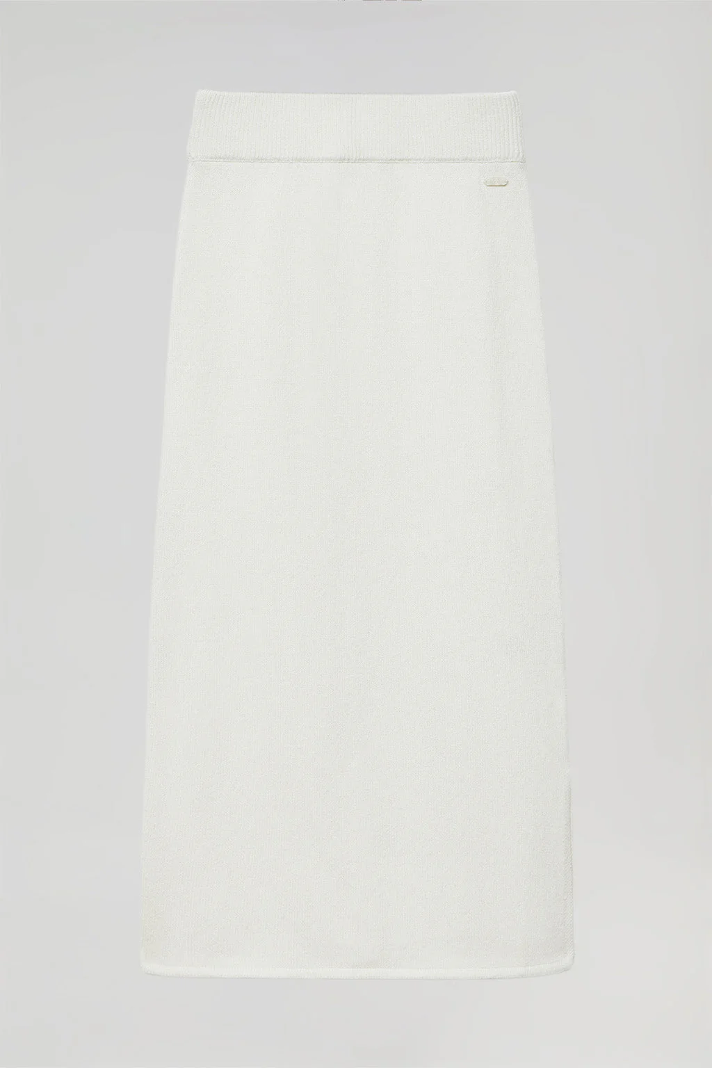 Beige knit midi skirt with Polo Club detail - Image 6