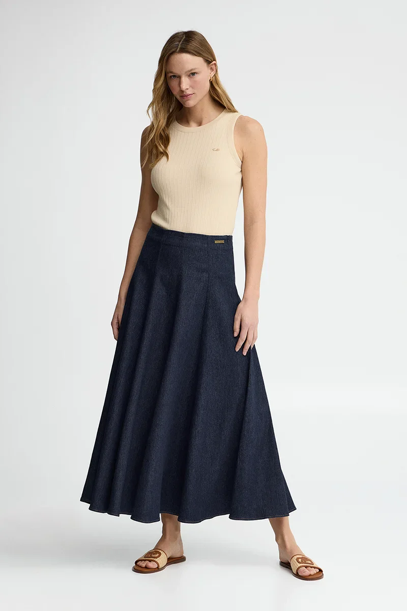 Mid-blue Eva denim skirt Polo Club - Image 2
