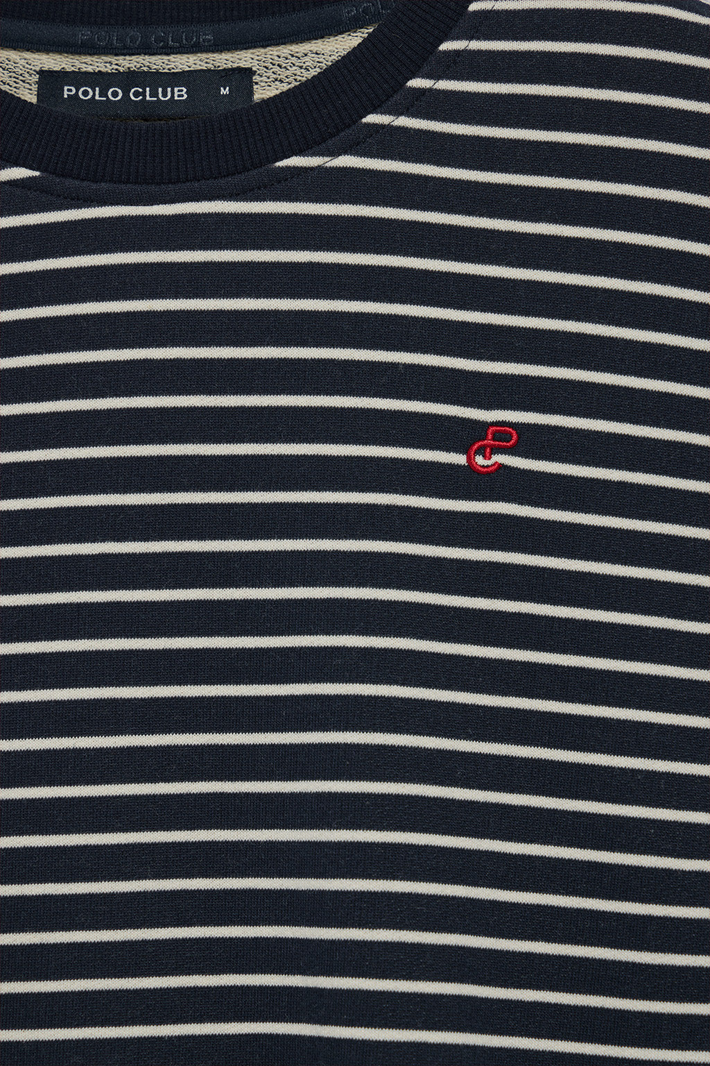 Navy-blue striped sweatshirt Captain with embroidered monogram - Image 6
