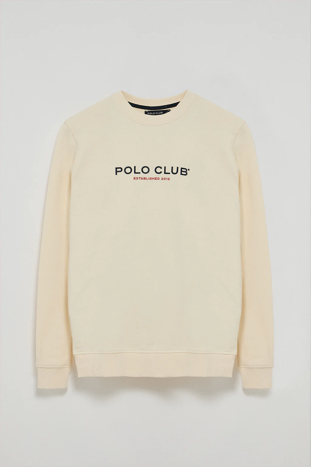 Nude round-neck regular sweatshirt with rubber print - Image 6