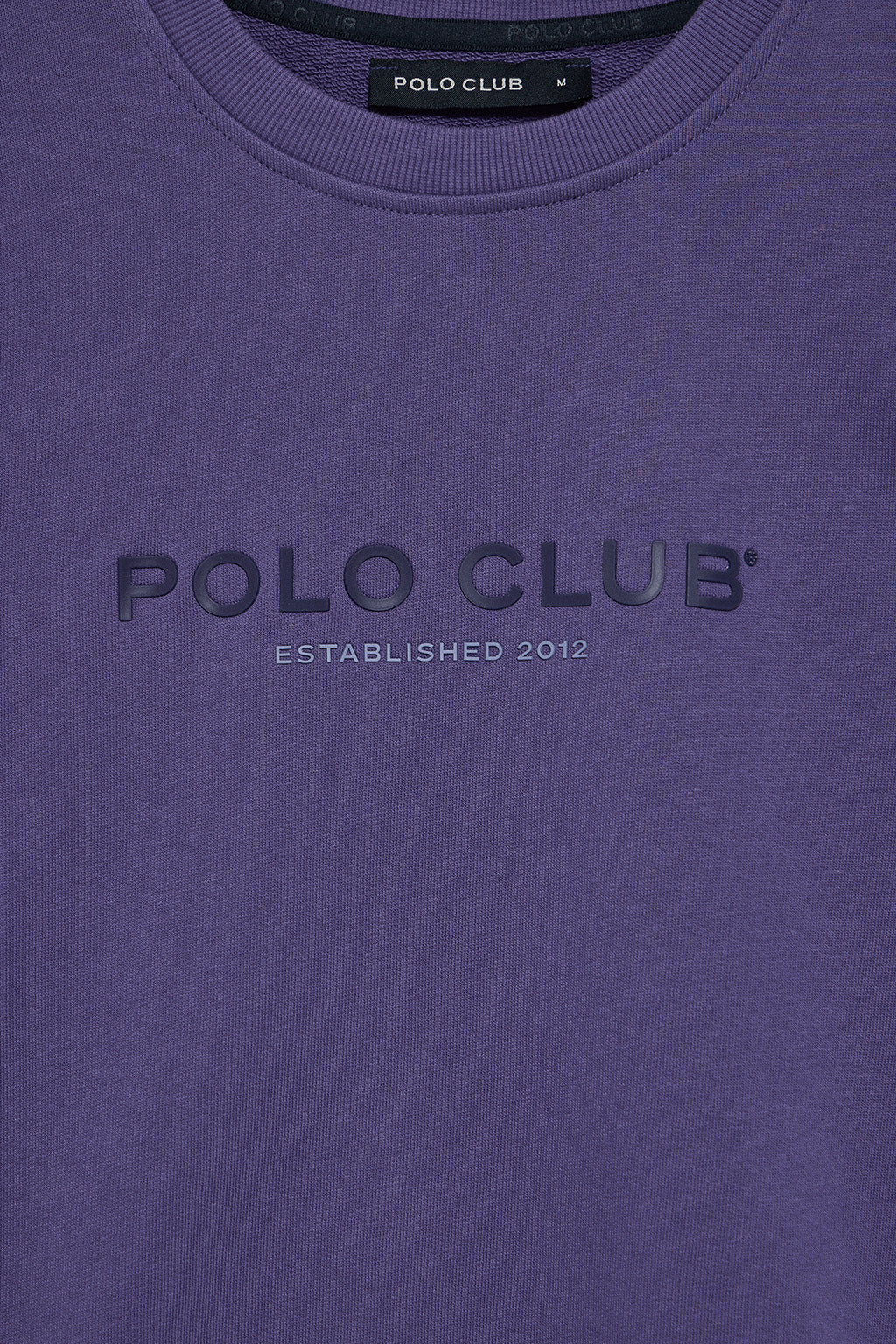 Blue-violet round-neck regular sweatshirt with rubber print - Image 6