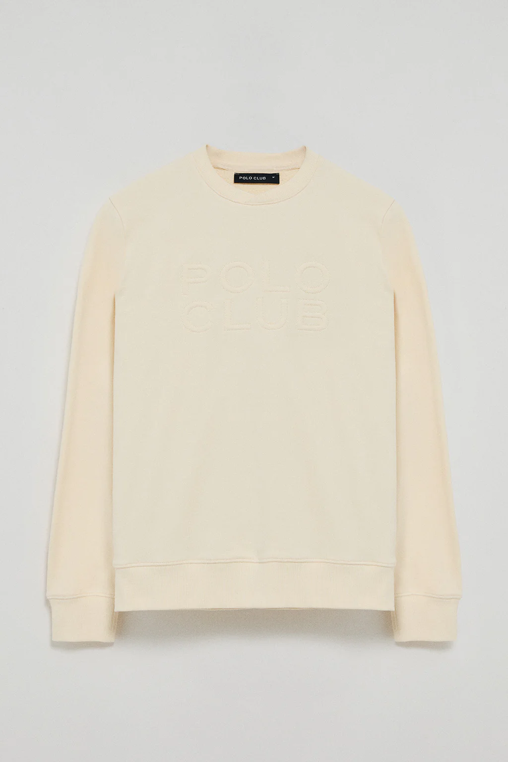 Nude loose-fit sweatshirt with embossed logo - Image 7