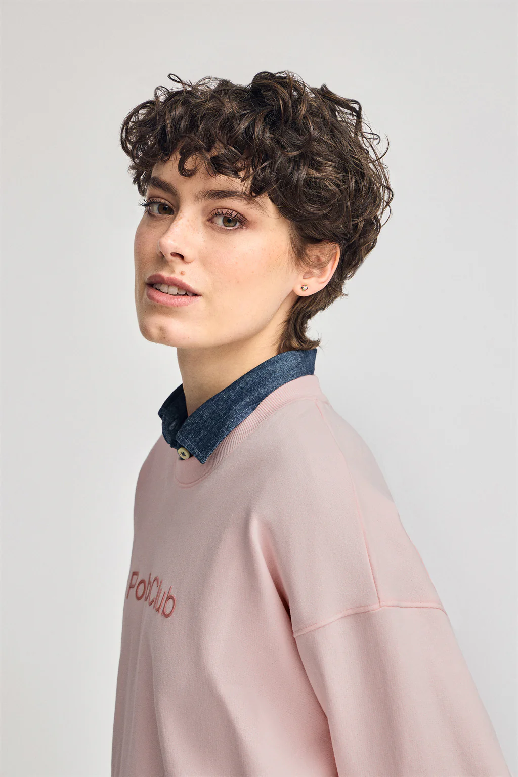 Pink sweatshirt with Polo Club front rubber logo - Image 3