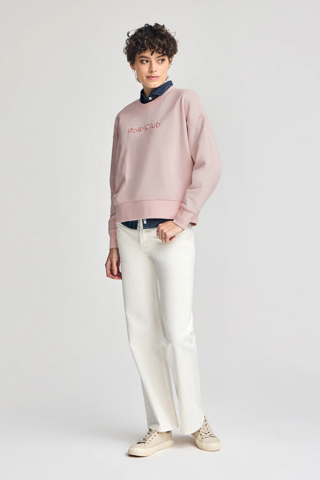 Pink sweatshirt with Polo Club front rubber logo - Image 4