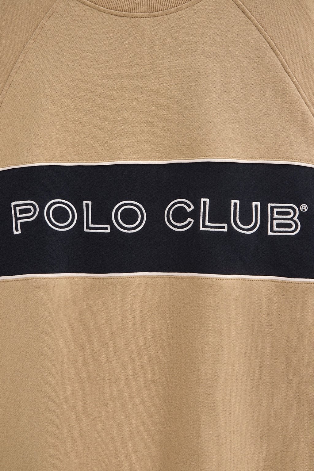 Light-brown relaxed-fit sweatshirt with round neck and Polo Club logo - Image 7