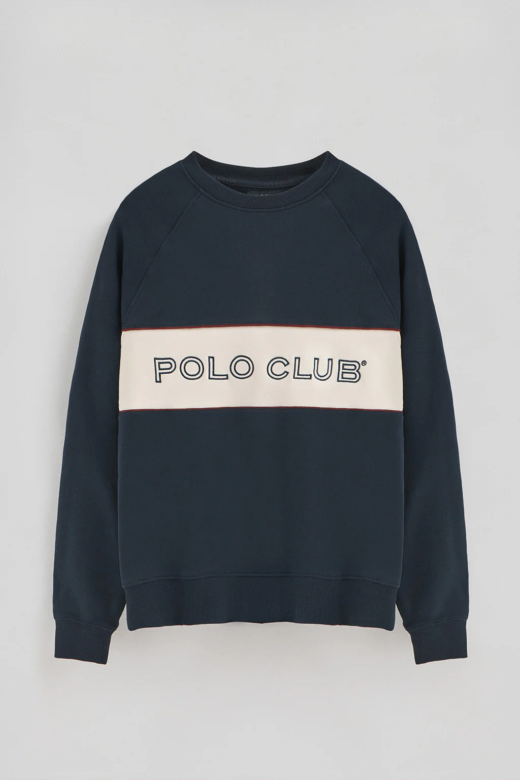 Navy-blue relaxed-fit sweatshirt with round neck and Polo Club logo - Image 6
