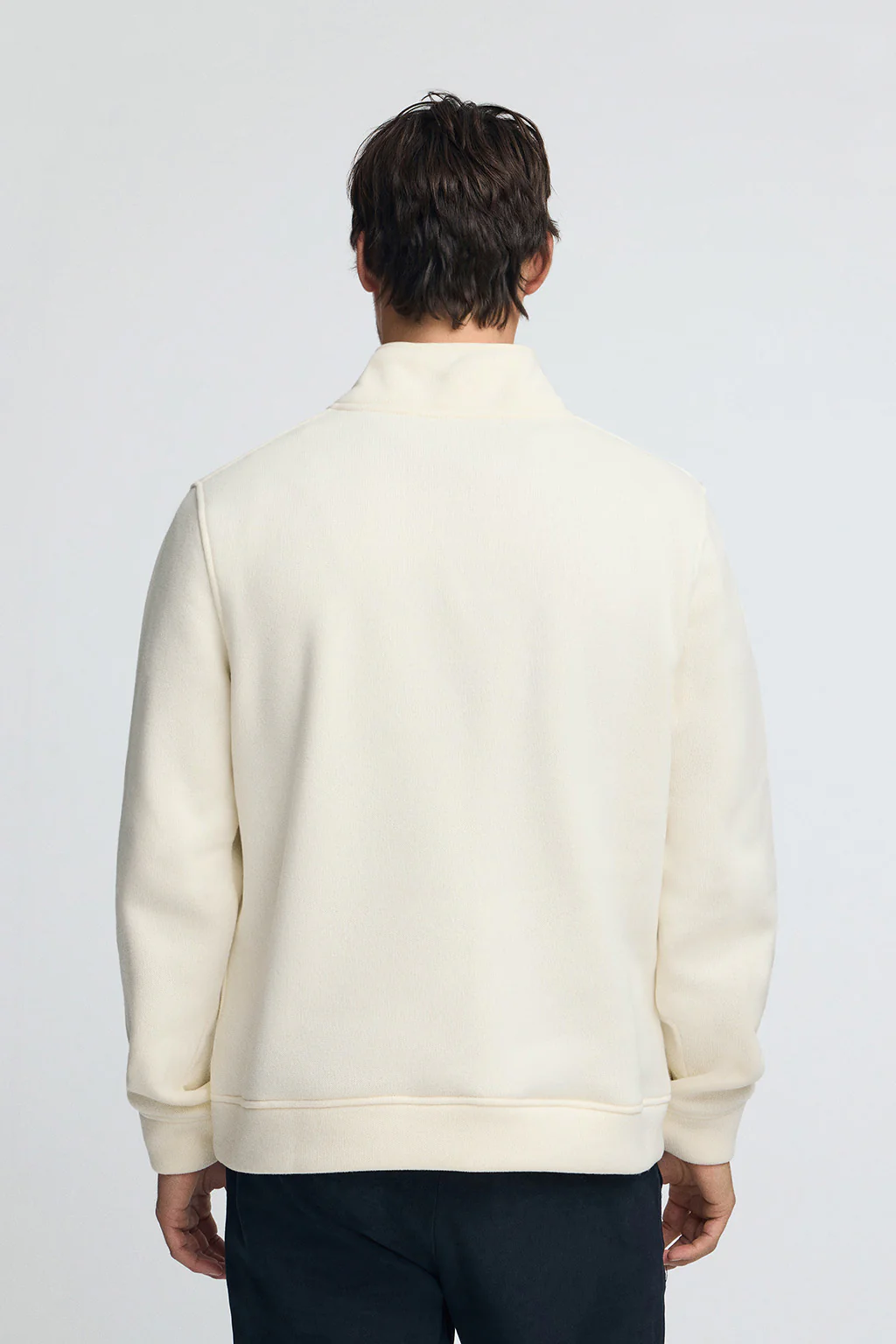 Nude half-zip fleece sweatshirt with Polo Club logo - Image 5