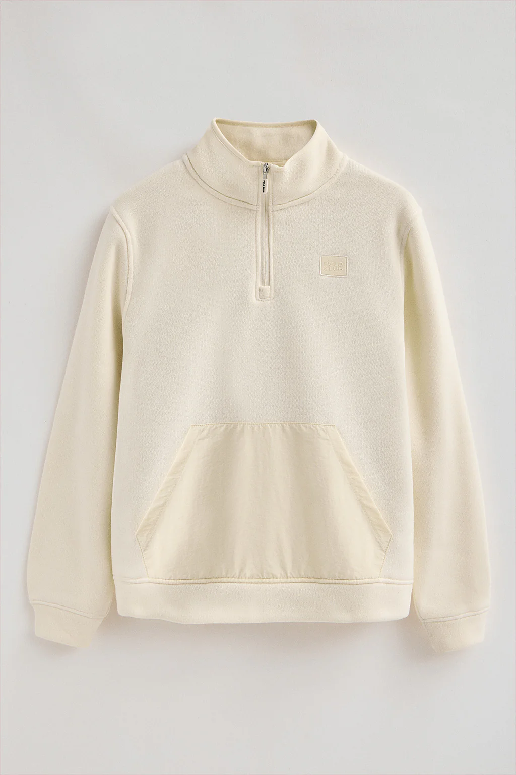 Nude half-zip fleece sweatshirt with Polo Club logo - Image 6
