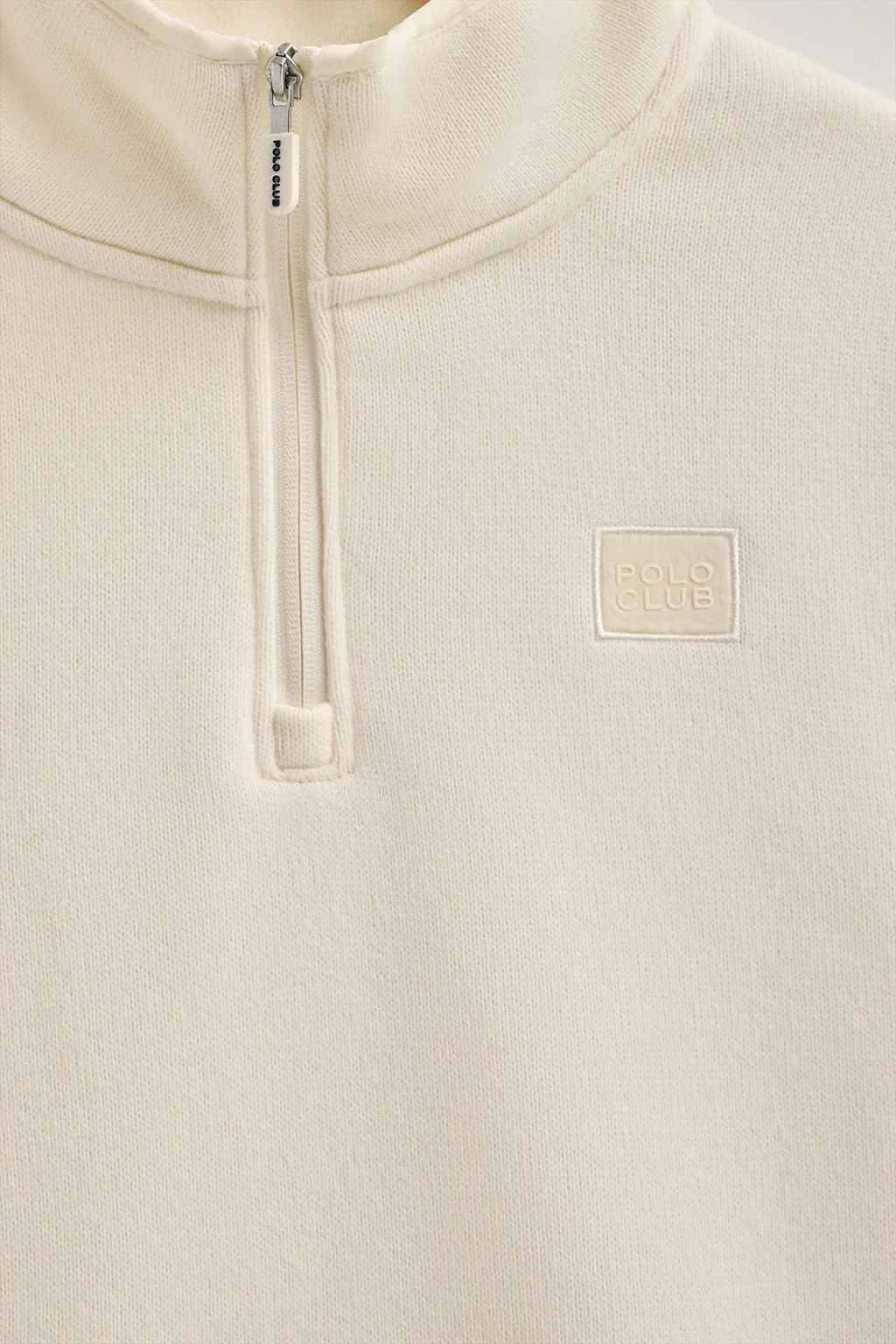 Nude half-zip fleece sweatshirt with Polo Club logo - Image 7
