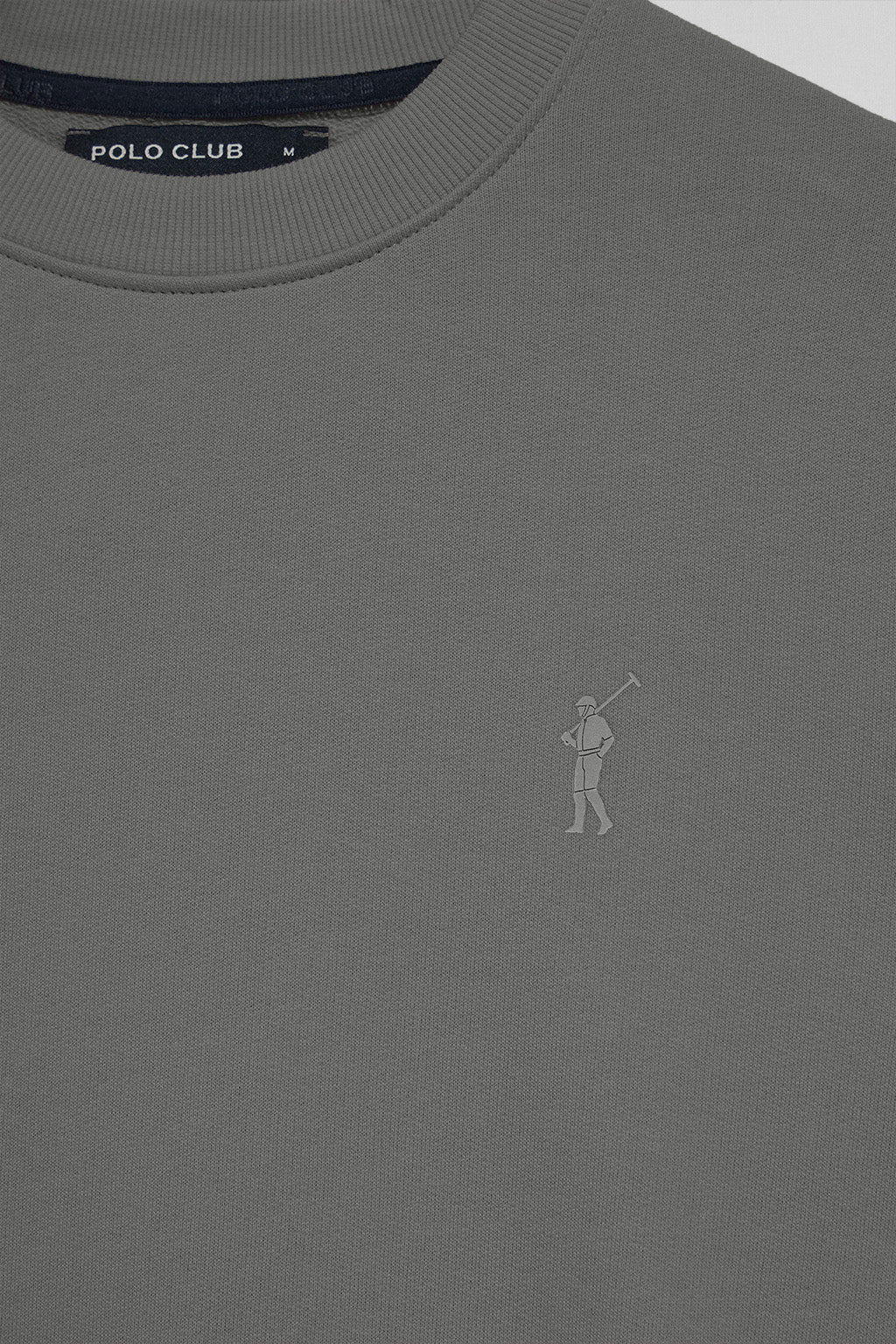 Asphalt-grey round-neck relaxed sweatshirt with Rigby Go rubberised logo - Image 6