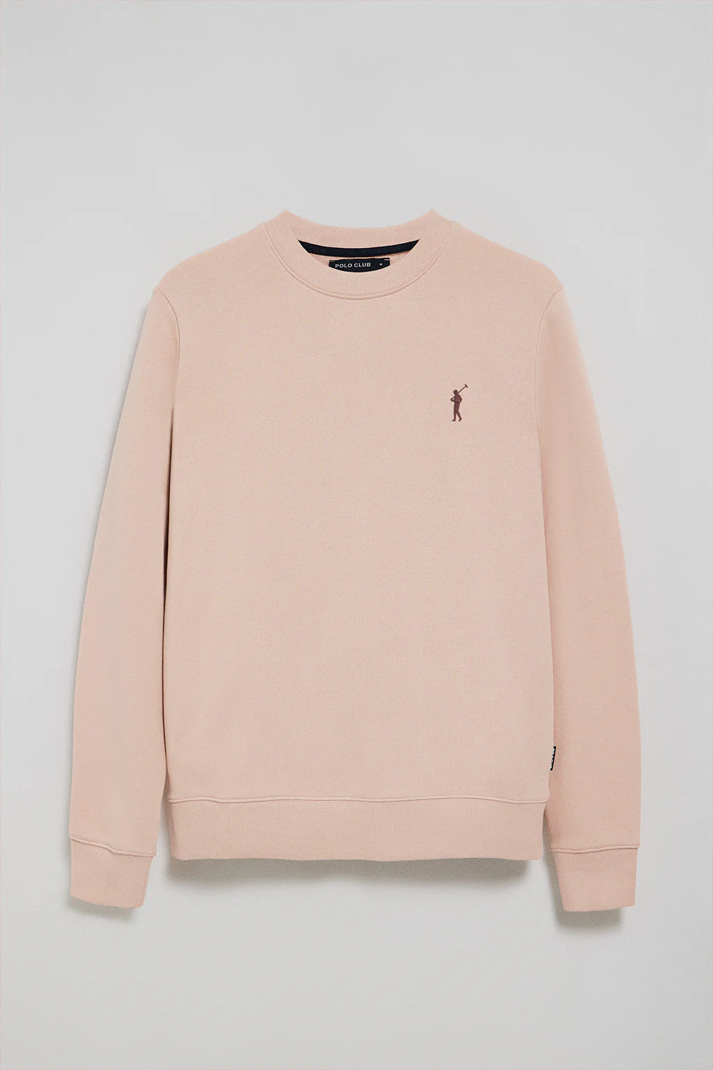 Blush-pink round-neck relaxed sweatshirt with Rigby Go rubberised logo - Image 5