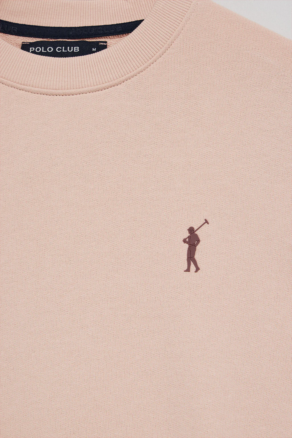 Blush-pink round-neck relaxed sweatshirt with Rigby Go rubberised logo - Image 6