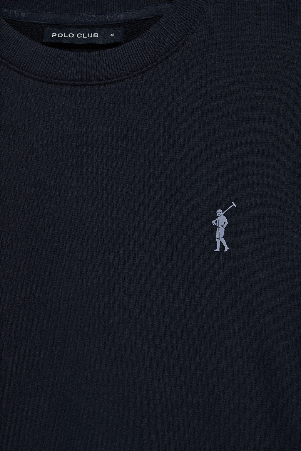 Navy-blue round-neck relaxed sweatshirt with Rigby Go rubberised logo - Image 6