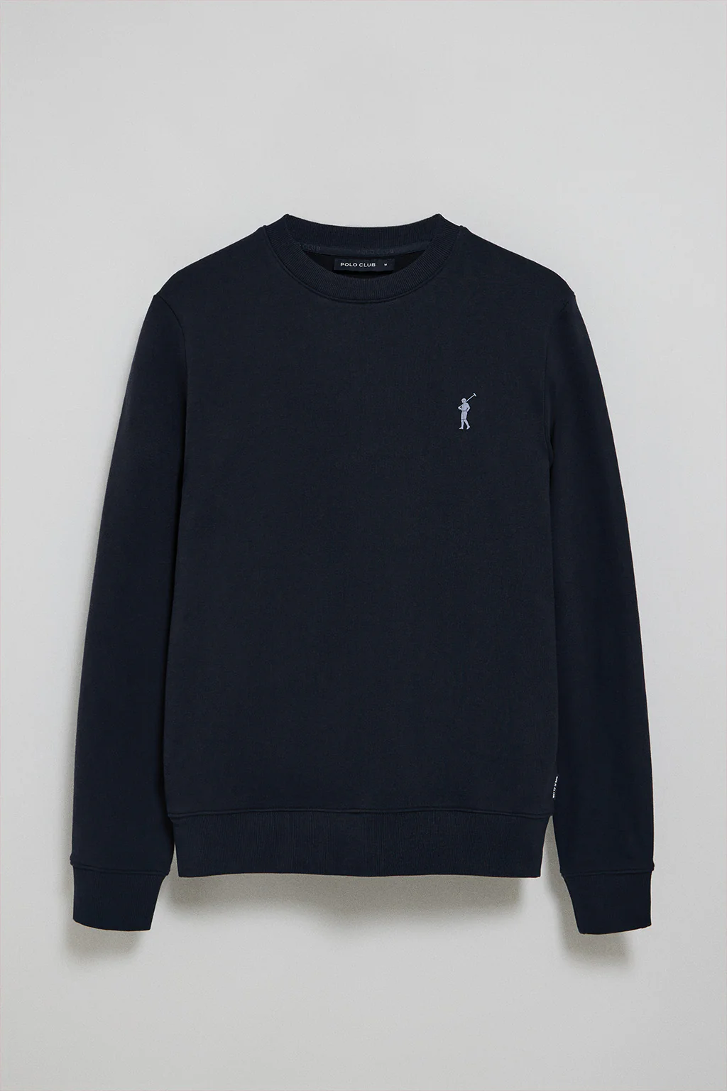 Navy-blue round-neck relaxed sweatshirt with Rigby Go rubberised logo - Image 7
