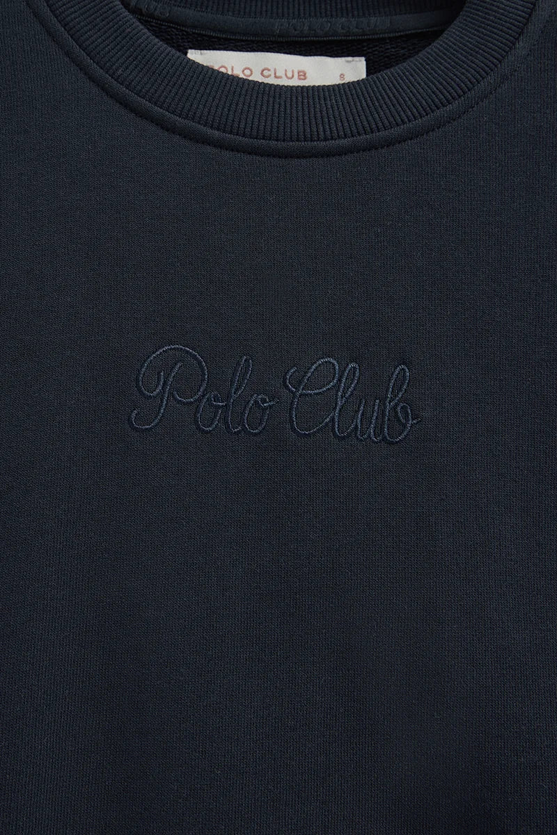 Navy-blue round-neck regular-fit sweatshirt with Rigby Go embroidery - Image 7
