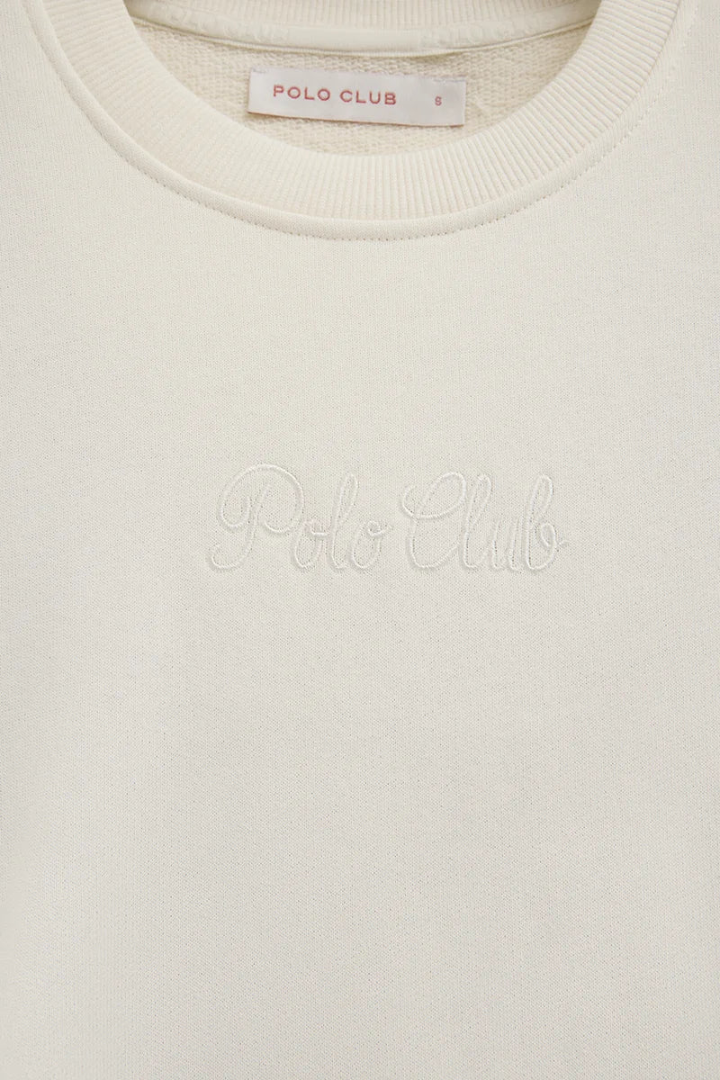 Nude round-neck regular-fit sweatshirt with Rigby Go embroidery - Image 7