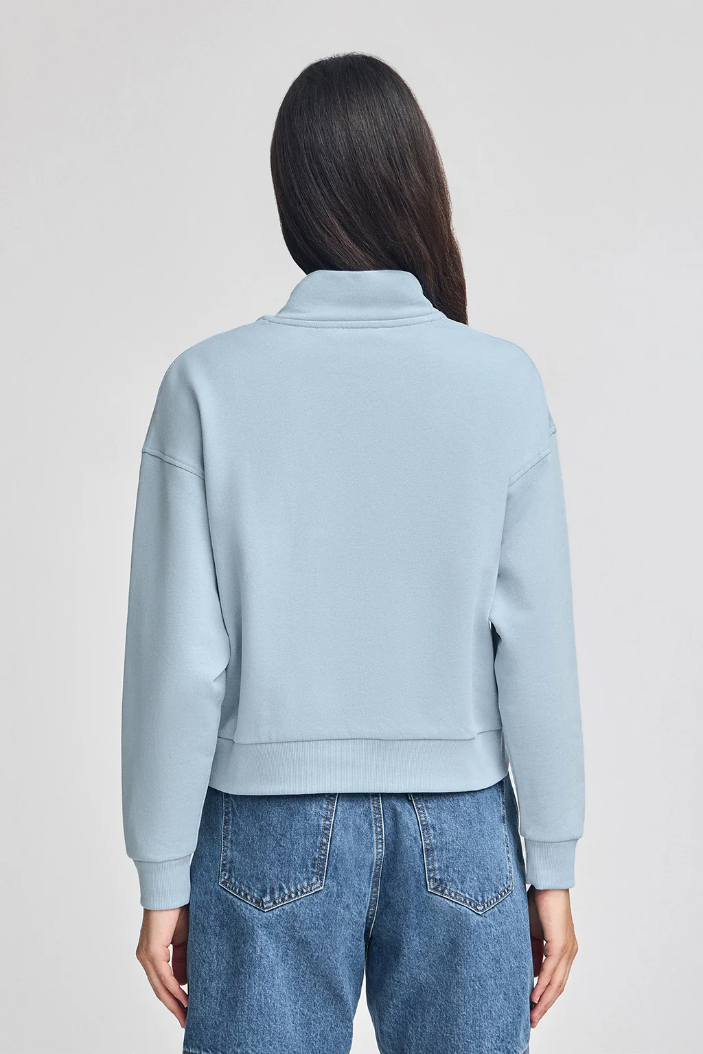 Light-blue boxy-fit sweatshirt with Polo Club rubber logo - Image 5