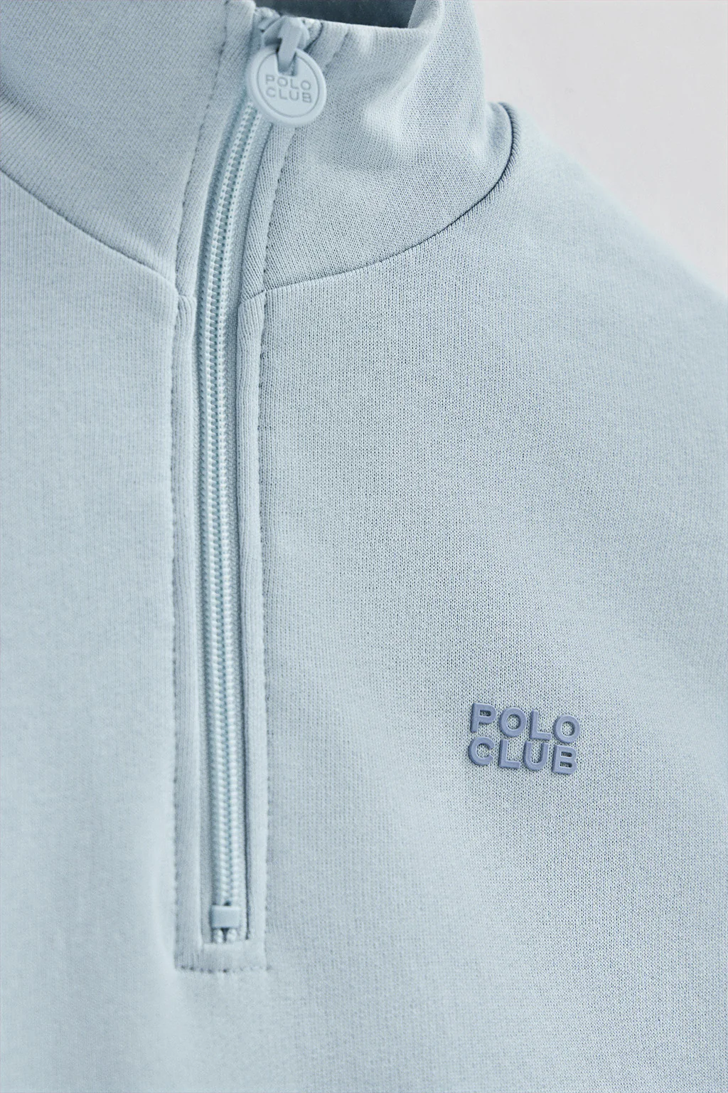 Light-blue boxy-fit sweatshirt with Polo Club rubber logo - Image 8