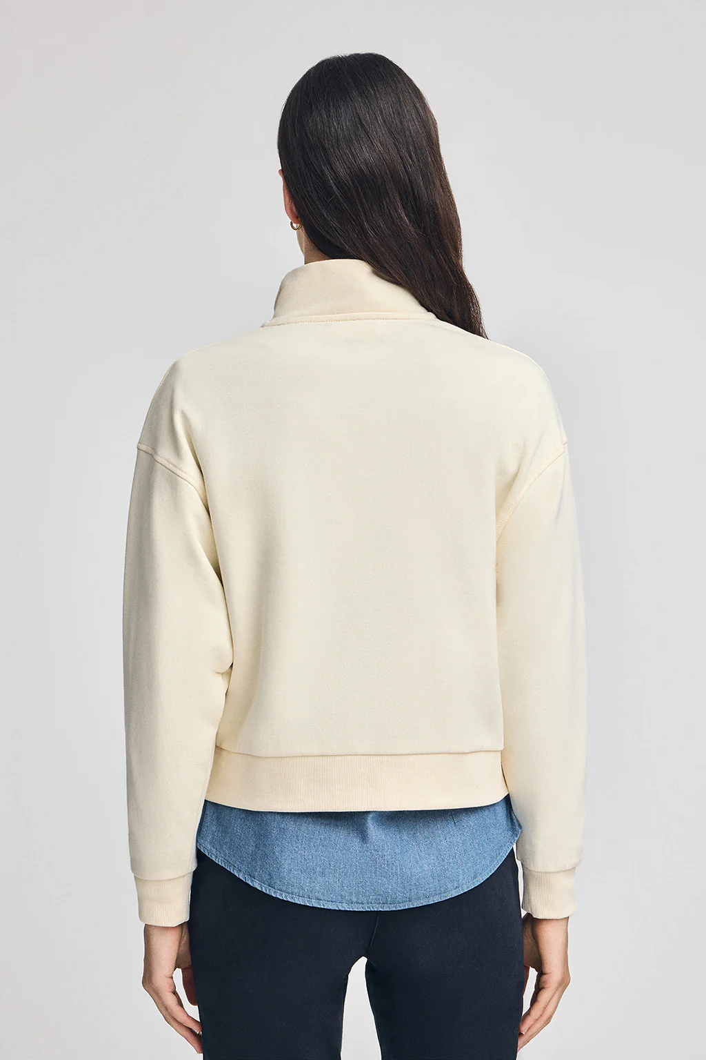 Nude boxy-fit sweatshirt with Polo Club rubber logo - Image 5