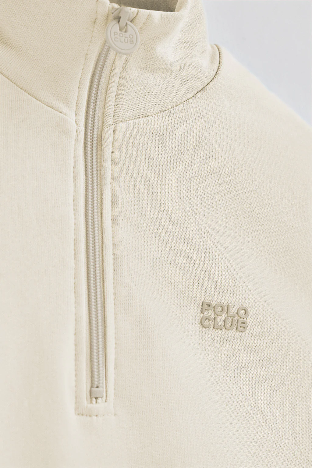Nude boxy-fit sweatshirt with Polo Club rubber logo - Image 8