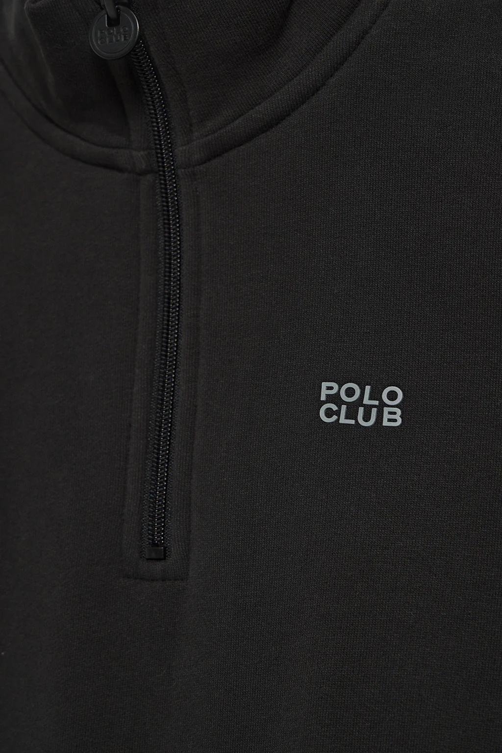 Black half-zip sweatshirt with Polo Club rubber logo - Image 7
