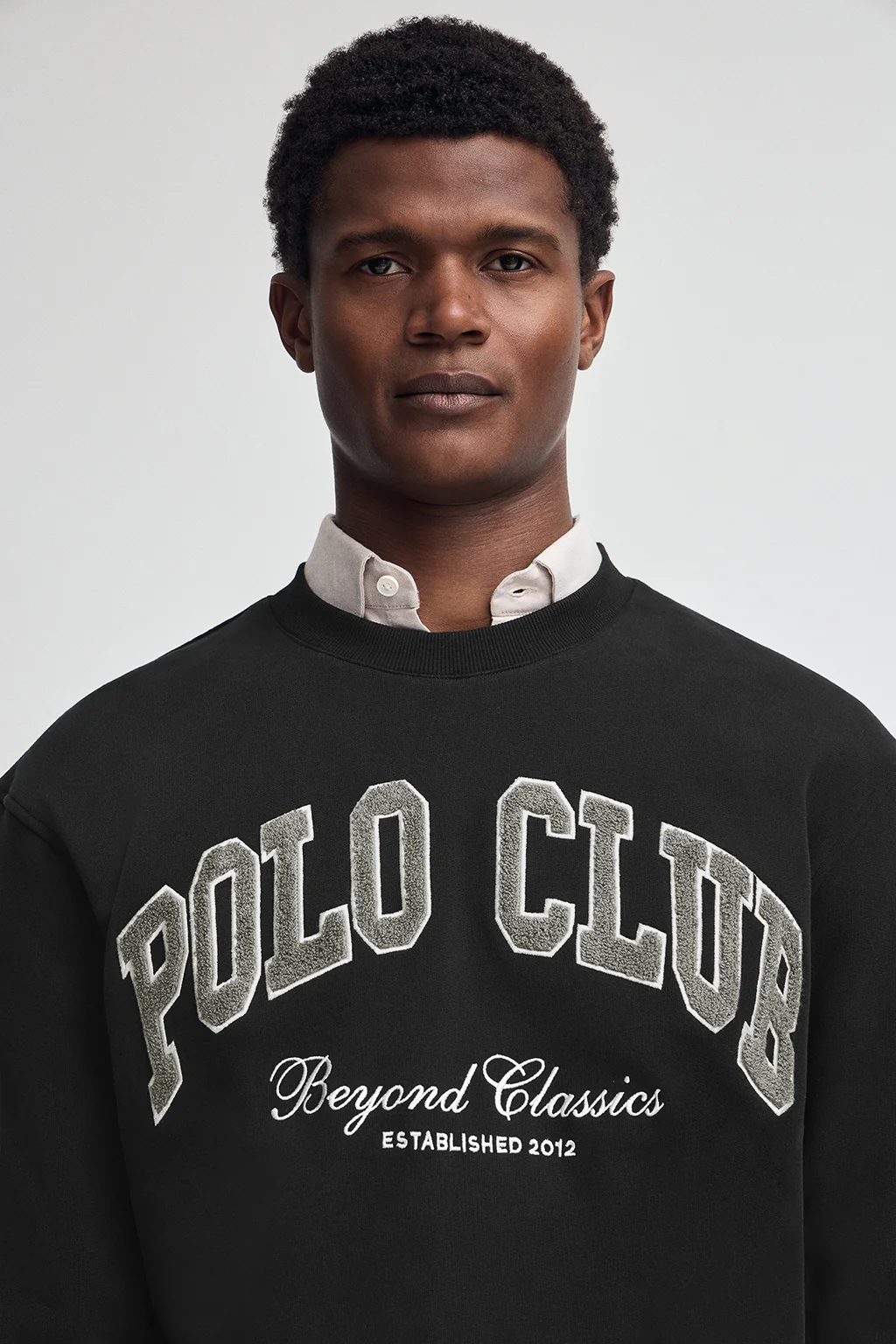 Black wide-fit sweatshirt Established 2012 Polo Club - Image 3