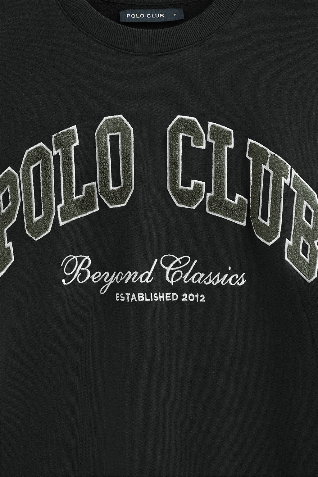 Black wide-fit sweatshirt Established 2012 Polo Club - Image 7