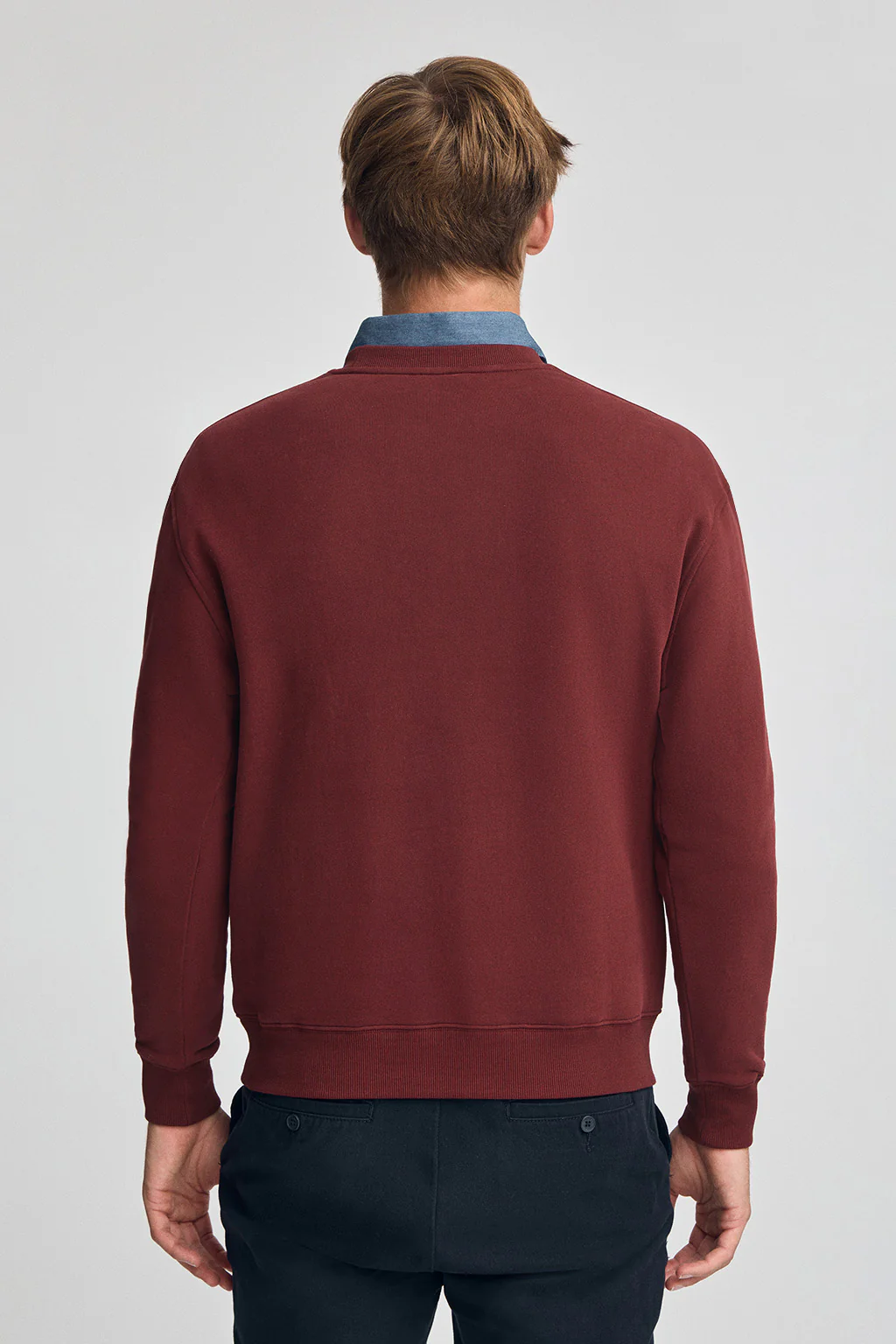 Maroon wide-fit sweatshirt Established 2012 Polo Club - Image 5