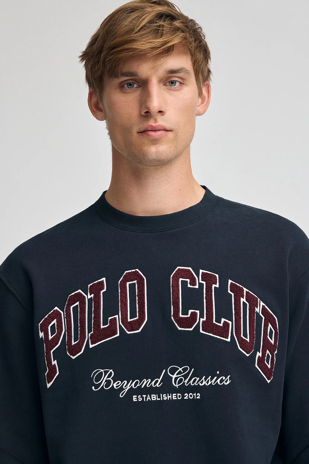 Navy-blue wide-fit sweatshirt Established 2012 Polo Club - Image 2