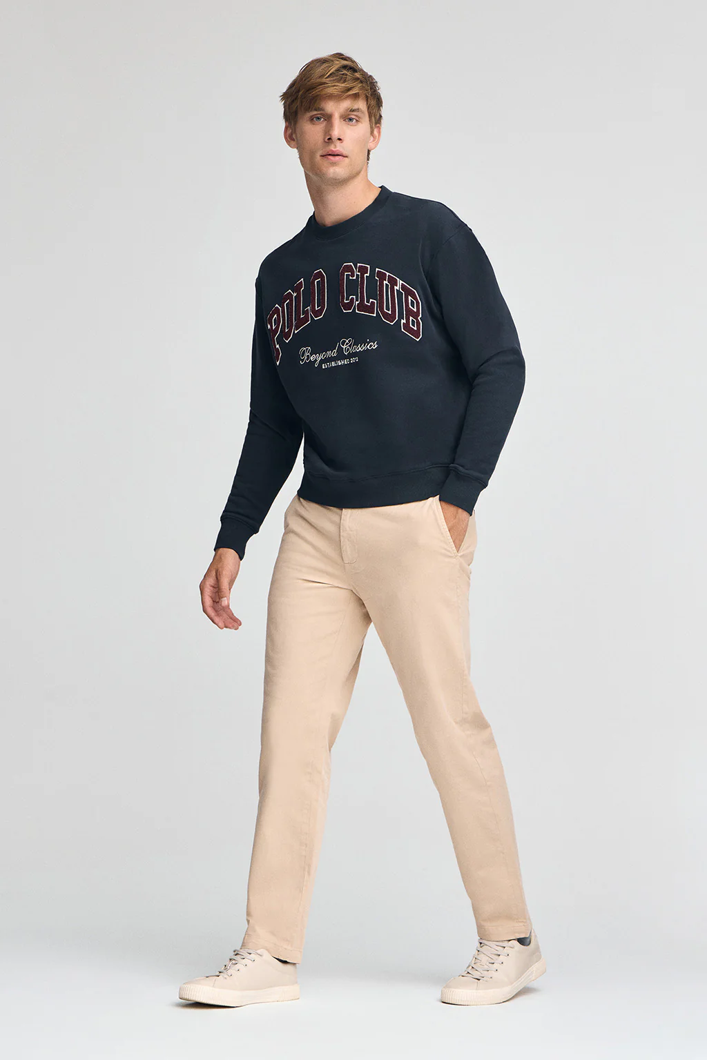 Navy-blue wide-fit sweatshirt Established 2012 Polo Club - Image 4