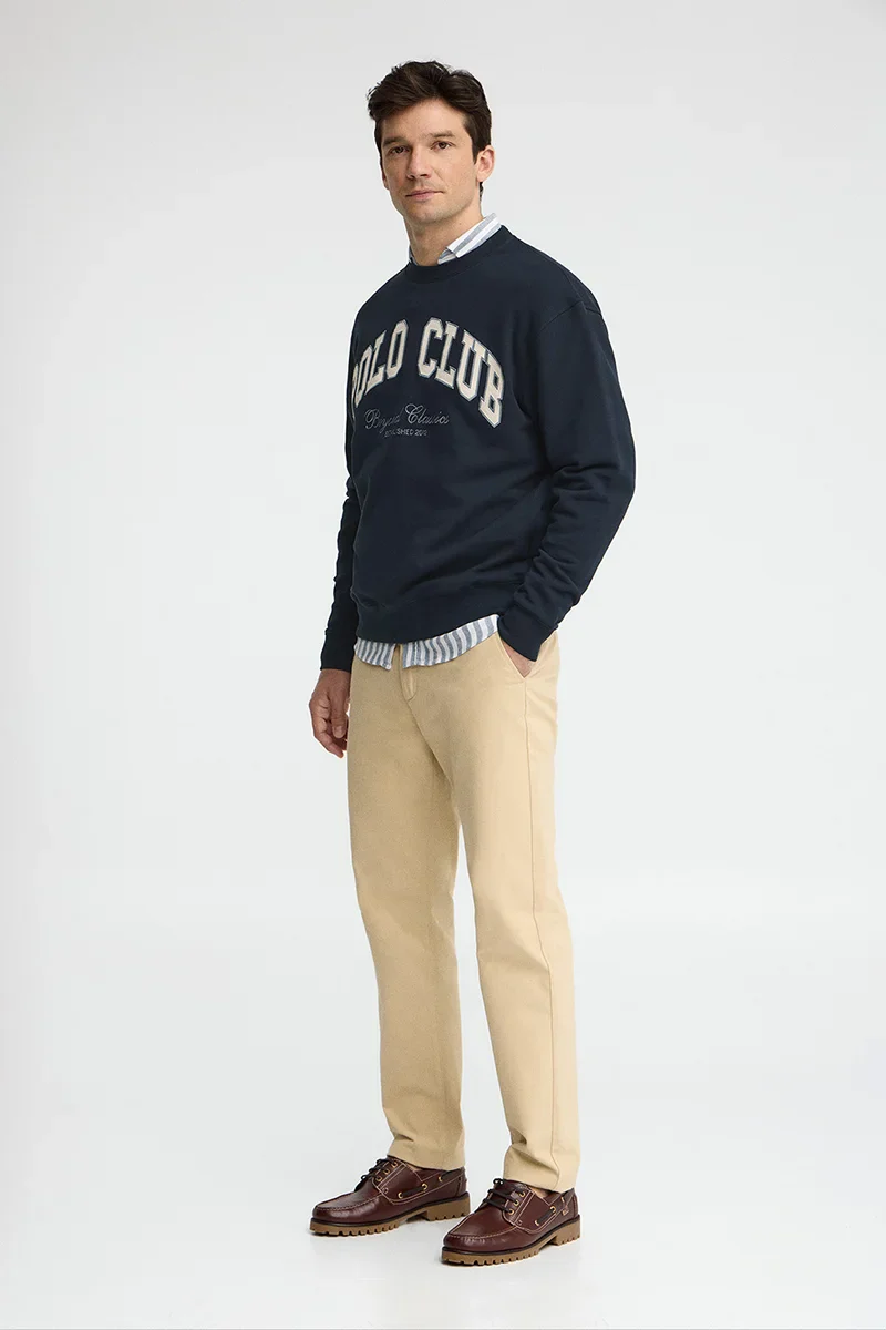 Navy-blue loose-fit sweatshirt with Polo Club logo - Image 4