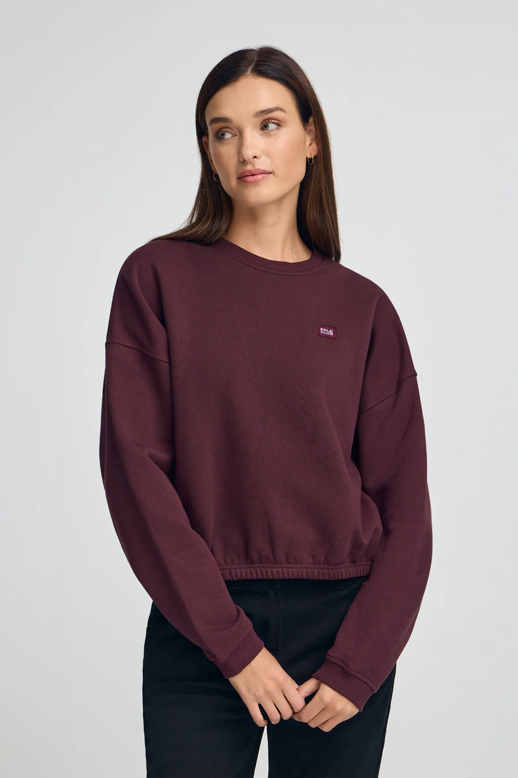 Burgundy wide-fit sweatshirt with Polo Club logo - Image 2